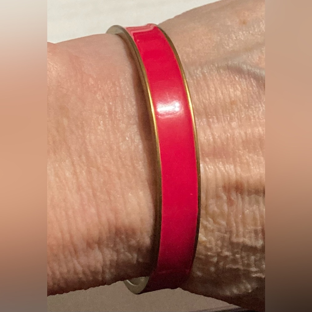Kate Spade pink/gold metal bangle bracelet